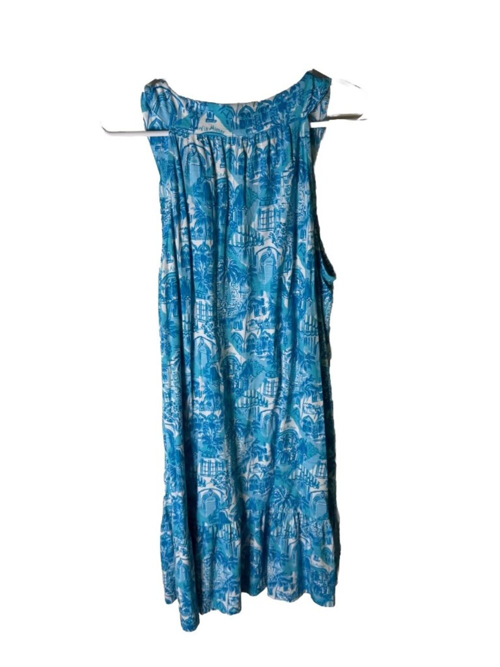 Lilly Pulitzer Lindy Dress Large Amalfi Blue, Sunny State of Mind NEW! - Picture 3 of 9